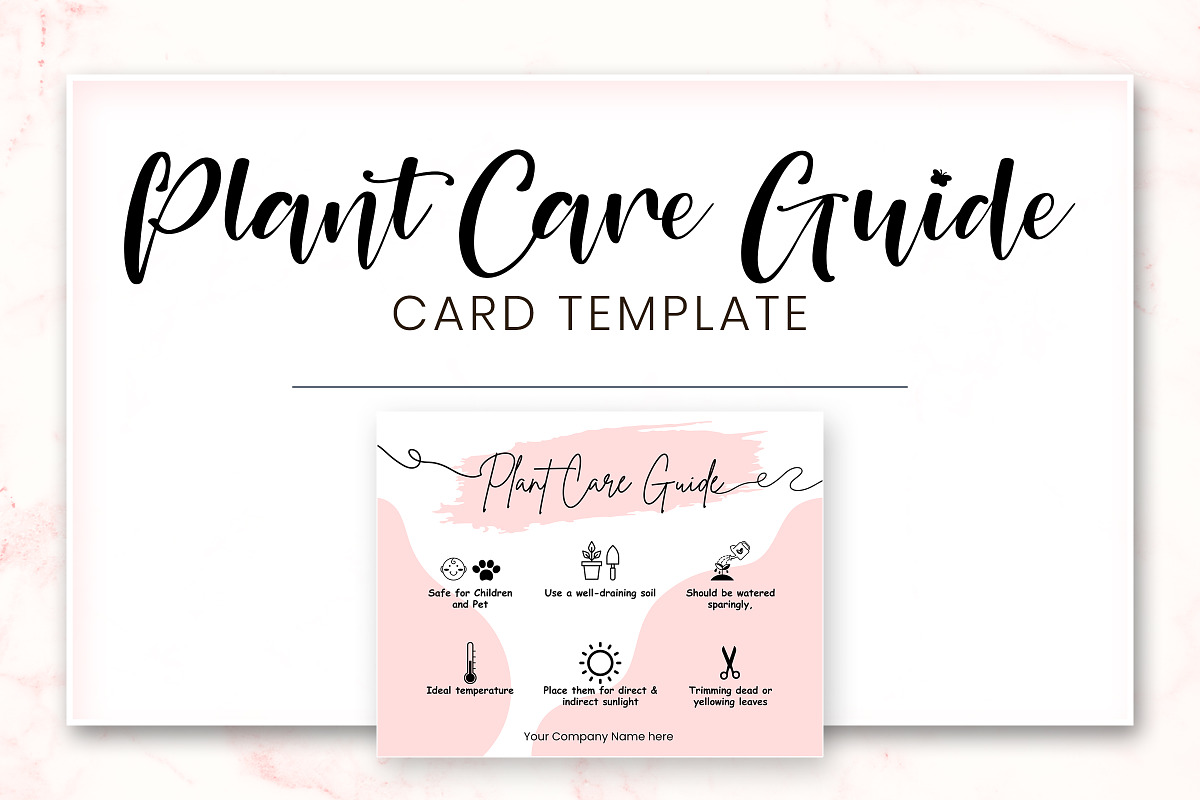 Editable Plant Care Guide Template, a Templates & Theme by Snapybiz