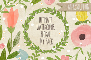 Ultimate Watercolor Floral DIY Pack
