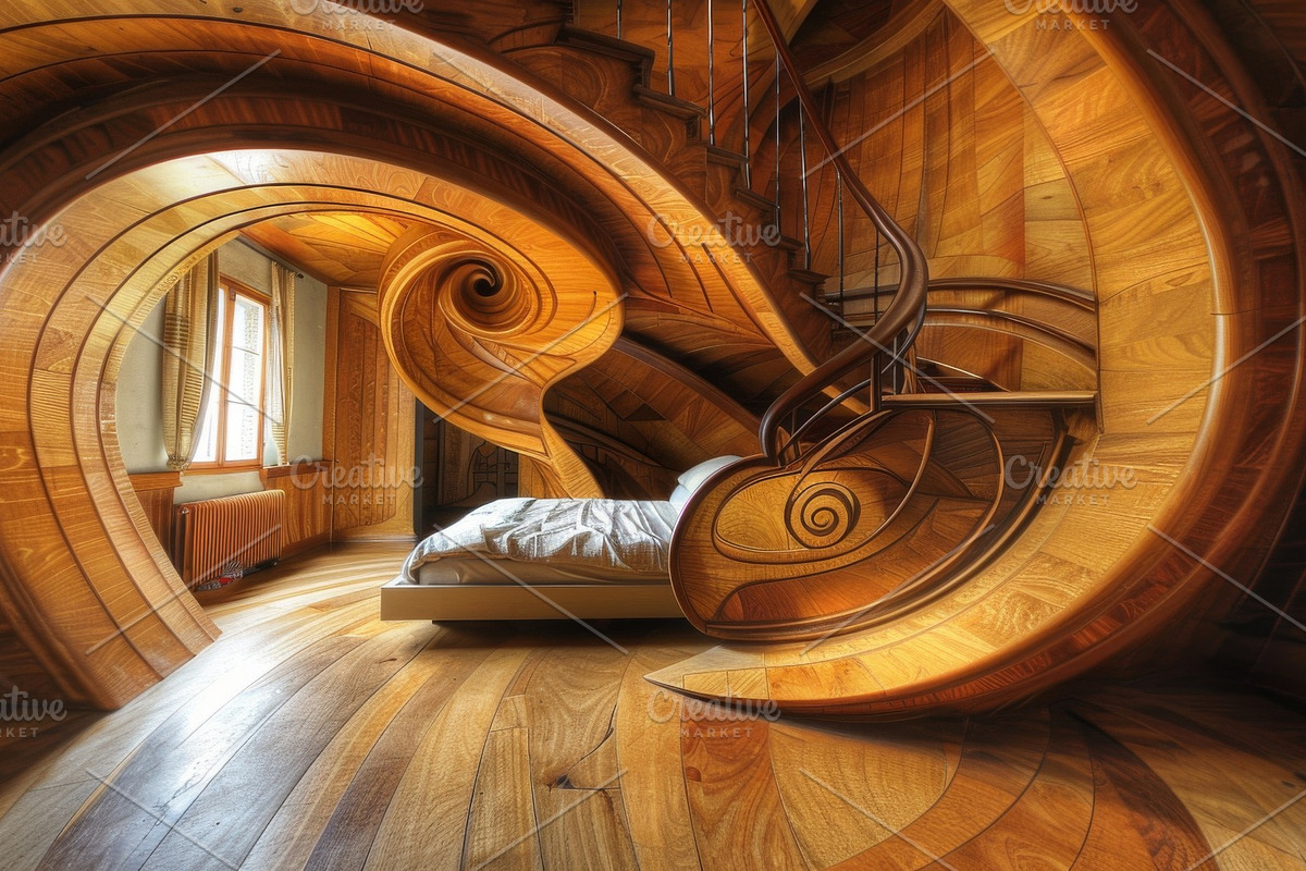 69 Spiral wooden staircases, an Architecture Photo by Handmadefont (Photo 14 of 73)