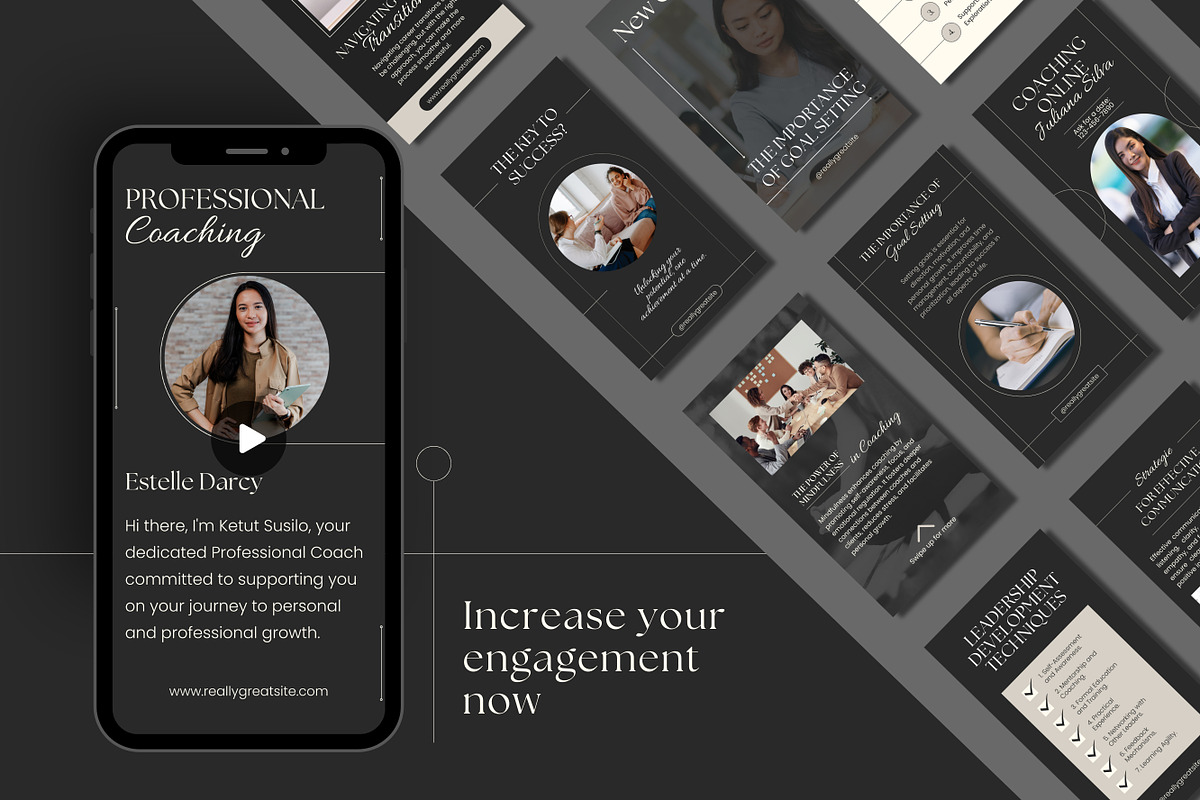 10 Coaching Instagram Reels, a Templates & Theme by TemplateCastleStore (Photo 3 of 10)