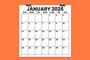 2026 Square 12x12 Large No. Calendar, a Stationery Template by Running With Foxes (Thumbnail 1 of 5)