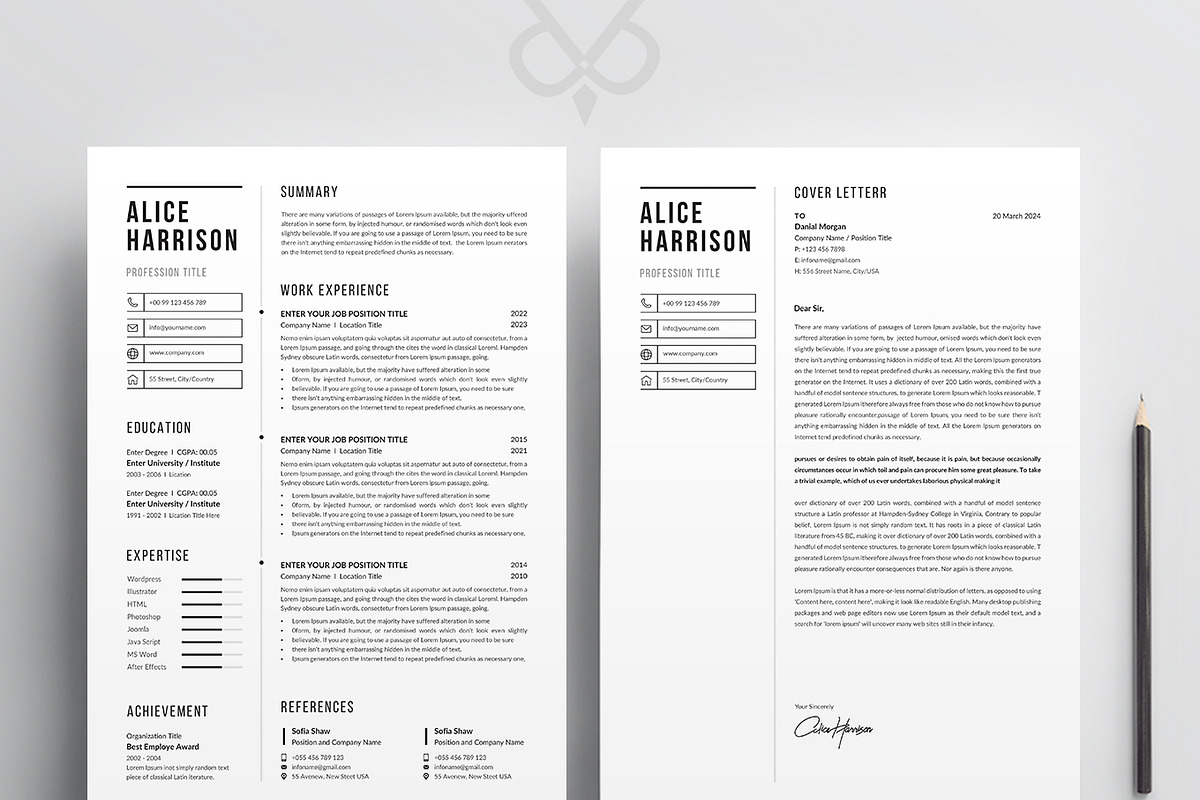 Resume/cv Template | Word, a Resume Template by Creatune (Photo 2 of 4)