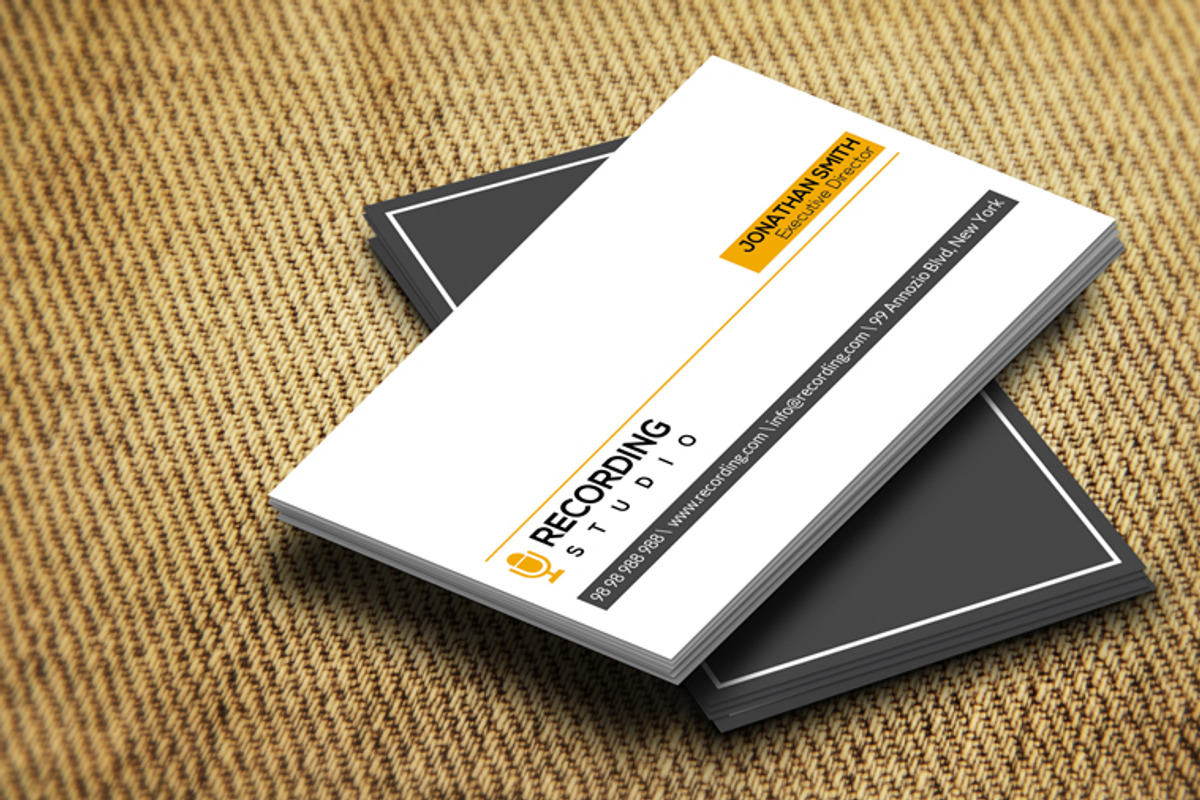 Recording Studio Card CM169, a Business Card Template by annozio (Photo 2 of 4)