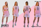 Shorts and T-Shirt Mockup, a Bottom Mockup by Freeman Studio (Thumbnail 1 of 16)