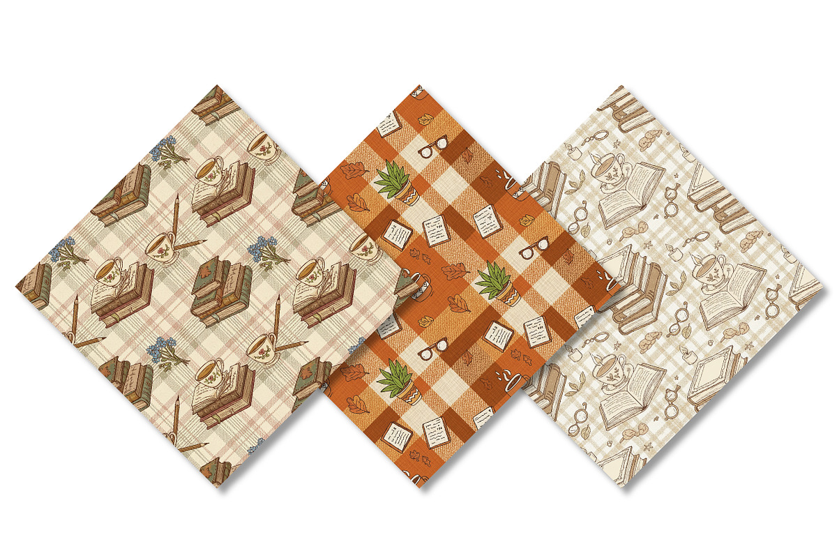 Book Seamless Pattern Bundle, a Pattern Graphic by Canvas Craft (Photo 4 of 4)