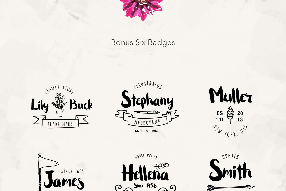 Fouyers + Bonus Badges & Vectors preview 4