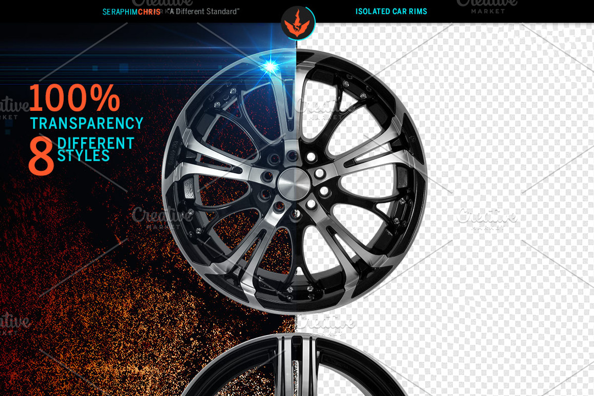 Isolated Car Rims, an Object Graphic by SeraphimChris