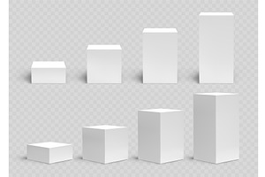 White 3d podium. Realistic product, an Illustration by Frogella