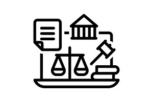 Authorities authorisation black icon, an Outline Icon by Creative priyanka