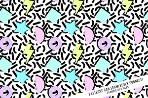 80s & 90s Pastel Shapes Patterns