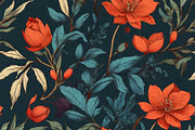 Vintage Botanical Floral Patterns, a Decorative Illustration by StockVerse Creative (Thumbnail 3 of 4)