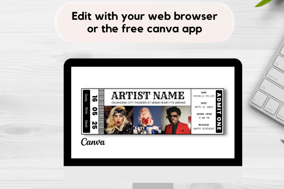 Editable Concert Ticket Template, an Invitation Template by YasdeyDesigns (Photo 7 of 9)