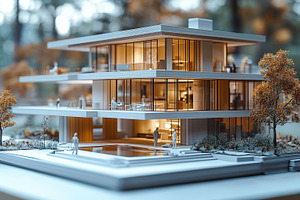 Architecture team working on house model building, an Architecture Photo by AlyaAnd