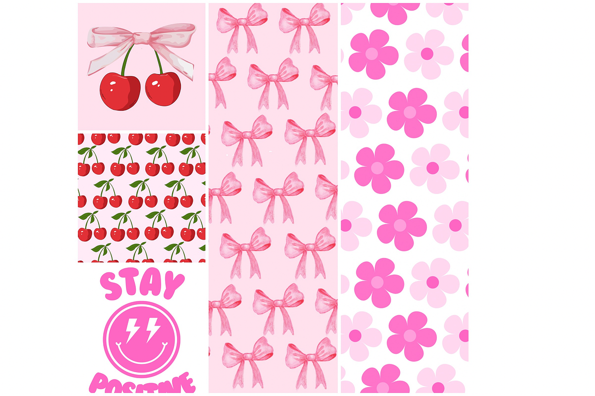 5 Preppy Pink Girly Phone Wallpapers, a Wallpaper Graphic by SweetDesigncraft (Photo 2 of 3)