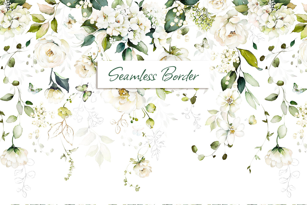 White Roses Wedding watercolor, a Decorative Illustration by Lisima (Photo 7 of 12)