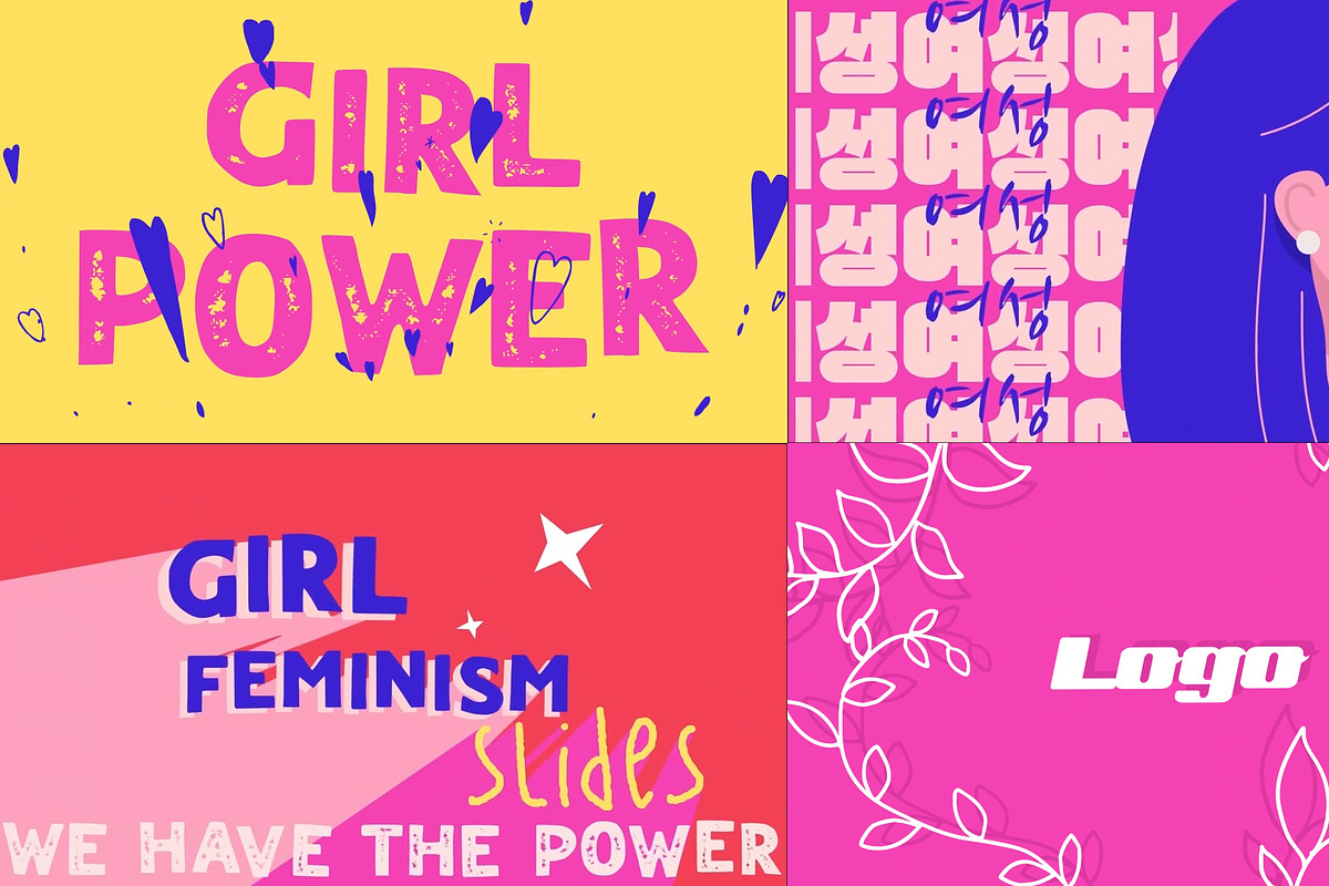 Feminism Typography Scenes DaVinci, a Templates & Theme by FlashFXbox (Photo 1 of 2)