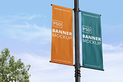 Lamp Post Banner Mockup, a Product Mockup by Designbuys (Thumbnail 1 of 3)