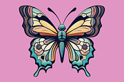Cute Butterfly Clipart, a Seasonal Illustration by Craft Nest (Thumbnail 2 of 5)