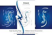 Finland flag ribbon vector, a Templates & Theme by Simbos (Thumbnail 2 of 9)