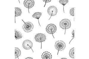 Dandelion Seamless Pattern