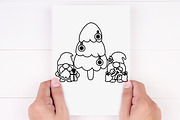 Gnomes Christmas Outline Clipart, a Decorative Illustration by Noey smiley (Thumbnail 5 of 6)