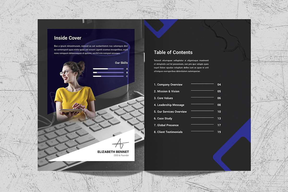 Company Profile Brochure Template, a Brochure Template by White Graphic (Photo 2 of 11)
