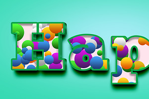 3D Text Effect Fun Style