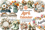 April Calendar Clipart, an Illustration by DreamArtGraphic (Thumbnail 1 of 4)