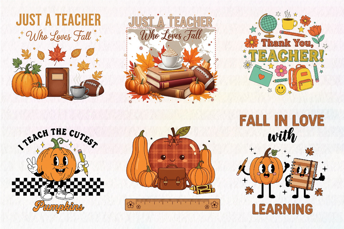 Coquette Teacher Fall Bundle Sublima, an Illustration by CreationArt (Photo 2 of 5)