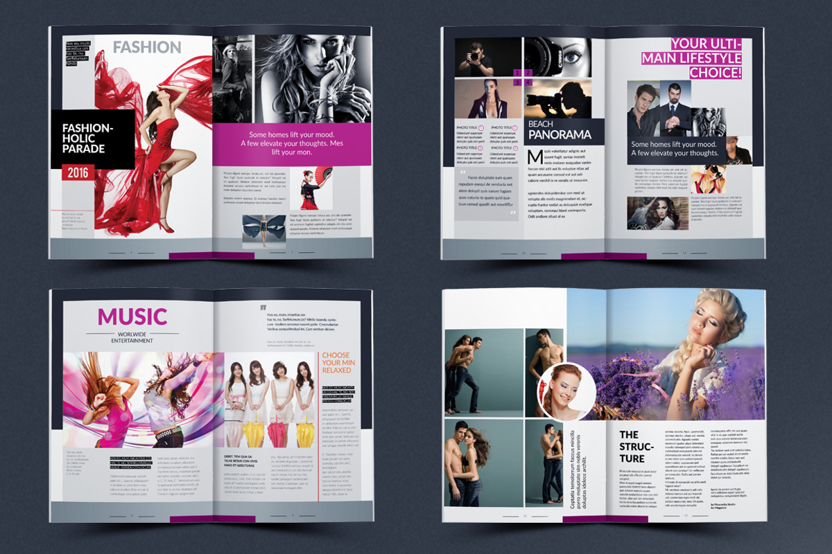 FASHION MAGAZINE TEMPLATE, a Magazine Template by artico (Photo 3 of 6)