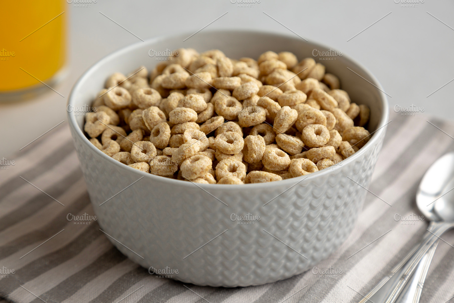 Healthy Cereals Rings with Honey for Breakfast, a Food & Drink Photo by LiudmylaChuhunova