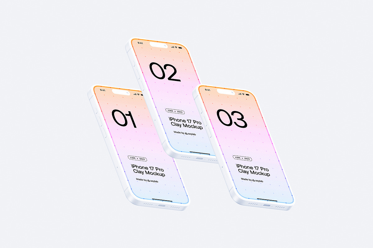 iPhone 17 Pro Clay - 24 Mockups, an iPhone Mockup by Asylab (Photo 38 of 61)