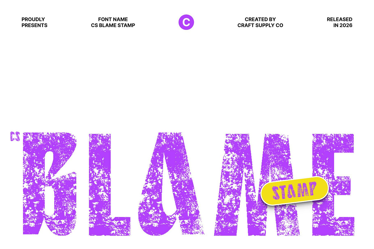 CS Blame Stamp, a Sans Serif Font by Craft Supply Co. (Photo 1 of 8)