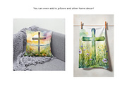 Watercolor Easter Cross, Set 2, a Decorative Illustration by Kat's Artful Creations (Thumbnail 5 of 9)