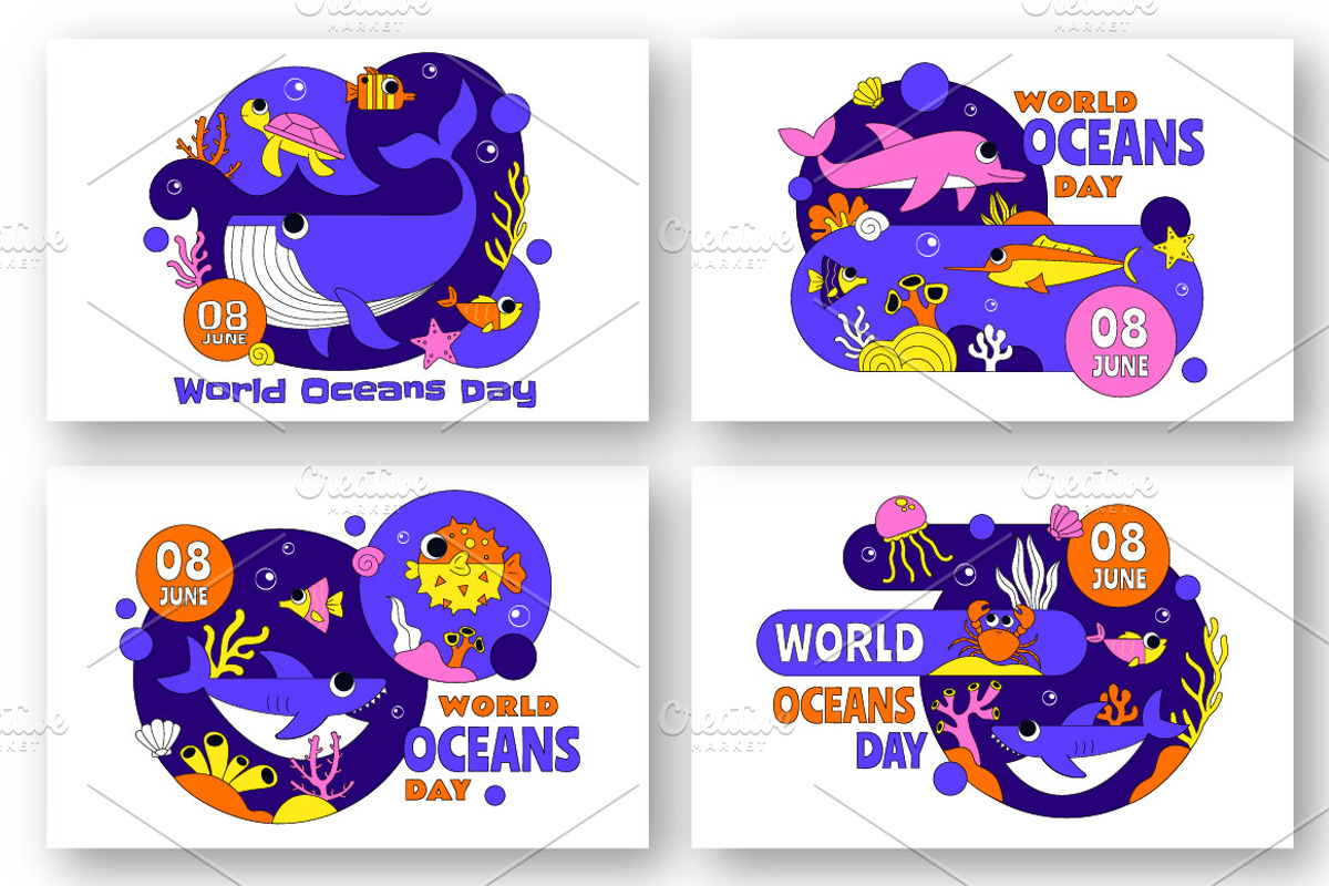 10 World Ocean Day Illustration, an Animal Illustration by denayunebgt (Photo 3 of 4)
