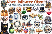 Watercolor Steampunk Halloween Clipa, an Illustration by Sublimation Artist (Thumbnail 1 of 6)