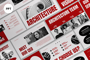 Red Gothic Architecture Power Point, a Presentation Template by graphicook