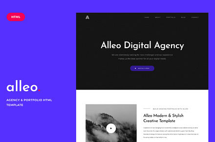 Alleo - Portfolio HTML Template, a HTML Template by gracethemes_st