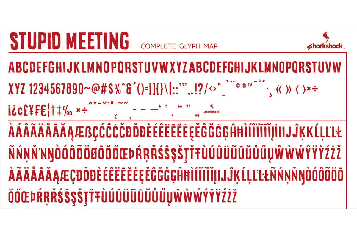 Stupid Meeting, a Sans Serif Font by Sharkshock (Photo 3 of 5)