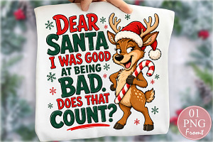 Dear Santa I Was Good At Being Bad, a Seasonal Illustration by Rose Art