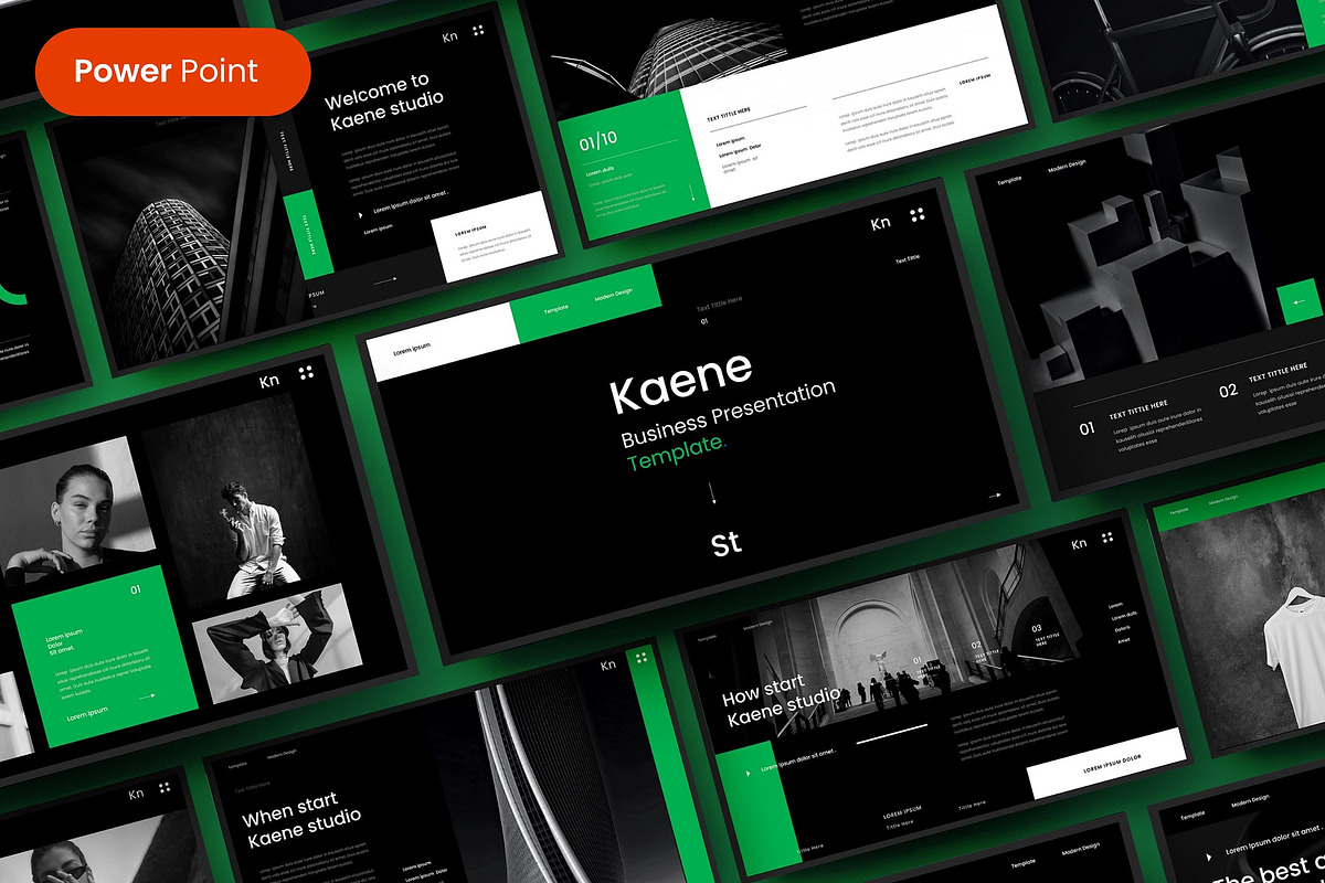 Kaene – Business PowerPoint Template, a Presentation Template by Dens Creative Studio (Photo 1 of 6)
