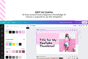 YouTube Branding Kit Pink Canva Set, a Social Media Template by ltsdesigns (Thumbnail 5 of 6)