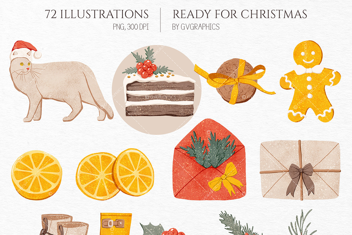 Ready for Christmas Collection, a Seasonal Illustration by GVGraphics (Photo 4 of 15)