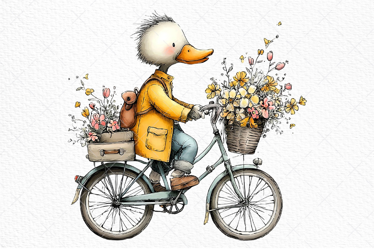 Quirky Spring Duck Clipart Png, an Illustration by Craft Nest (Photo 10 of 11)