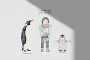 ARCTIC ANIMALS watercolor set PART 2, an Animal Illustration by Natali Smolova (Thumbnail 2 of 7)