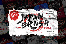 Japan Brush Style Font Bundle