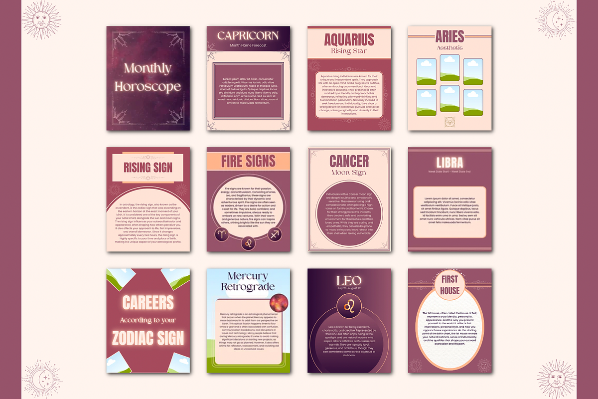 Astrology Canva Instagram Template, a Social Media Template by Supriya Artwork (Photo 4 of 5)