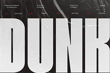 NV Dunk – Condensed Sans Serif