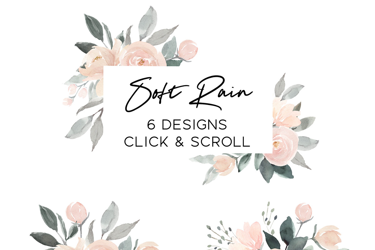 Pink, Beige and Grey Florals, an Illustration by Graphic Blue Bird (Photo 3 of 6)