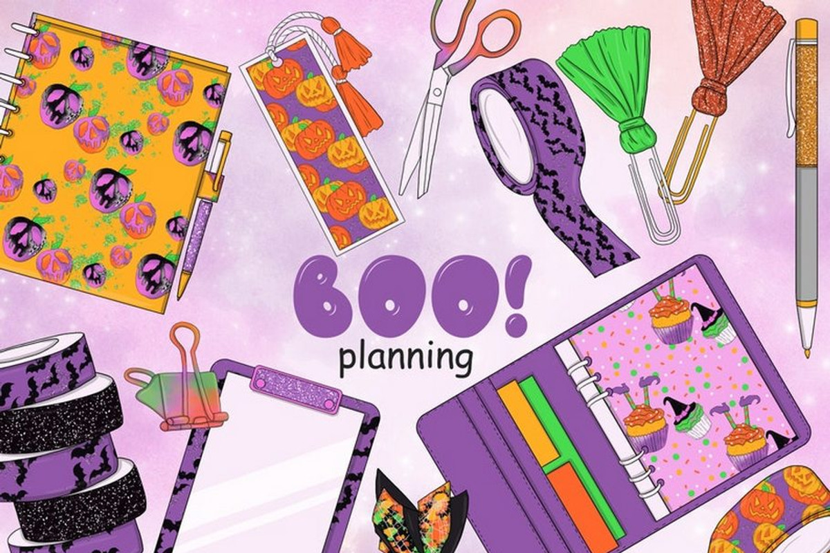 Boo Planning Collection, an Object Illustration by GlamArtZhanna (Photo 1 of 3)